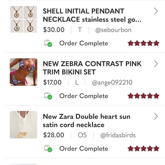 SHELL INITIAL PENDANT NECKLACE stainless steel gold plated A B C or D - Picture 14 of 14